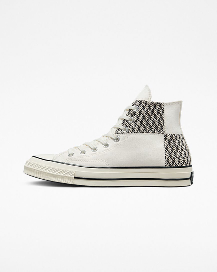 Pánské Boty Vysoké Converse Chuck 70 Patchwork Béžový Bílé Černé | CZ QVHX86